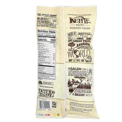 Kettle Foods, Potato Chips, Unsalted, 5 Ounces (141 G)
