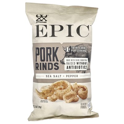 Epic Bar, Pork Rinds, Sea Salt & Pepper, 2.5 Ounces (70g)