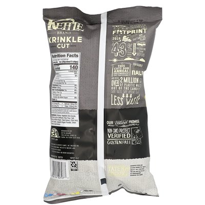 Kettle Foods, Krinkle Cut Chips, sól i świeżo mielona pieprz, 5 uncji (141 g)