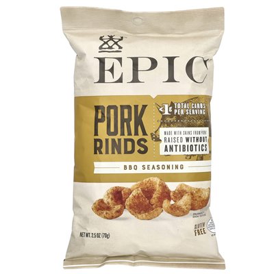 Epic Bar, Schweineschwarten, BBQ-Gewürz, 2,5 oz (70 g)