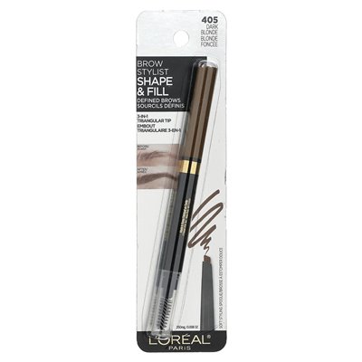 L'Oréal, Brow Stylist Shape & Fill, 405 Dark Blonde, 0.008 oz (250 mg)
