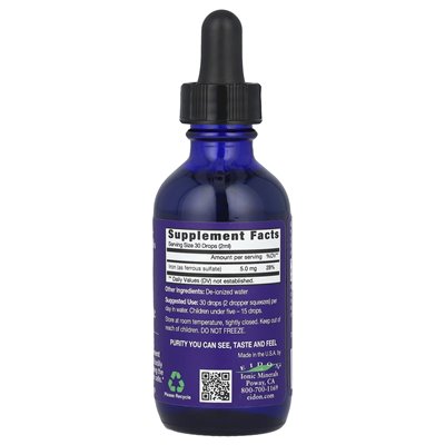 Minerały jonowe eidonu, żelazo, koncentrat ciekłowy, 2 uncje (60 ml) Minerały jonowe eidonu, żelazo, koncentrat ciekłowy, 2 uncje (60 ml)