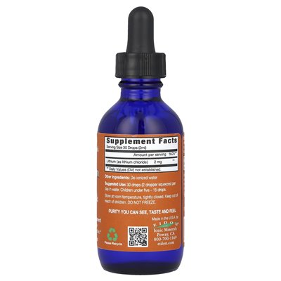 Minerały jonowe eidonu, lit, koncentrat ciekłowy, 2 uncje (60 ml)