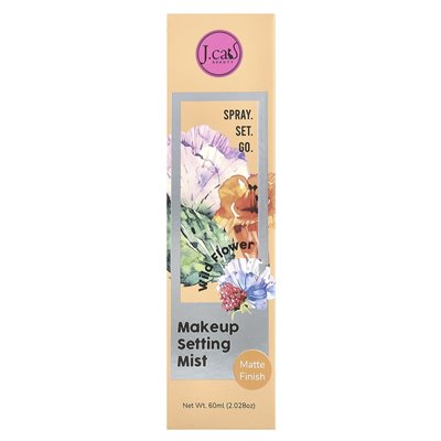 J.Cat Beauty, Spray, Set, Go, Makeup Ustaw mgły, Matte Finish, Wild Flower, 2,028 uncji (60 ml)