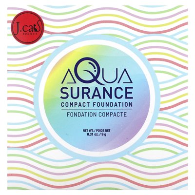 J.Cat Beauty, Aquasurance Compact Foundation, ACF101 Ivory, 0,31 uncji (9 g) J.Cat Beauty, Aquasurance Compact Foundation, ACF101 Ivory, 0,31 uncji (9 g)