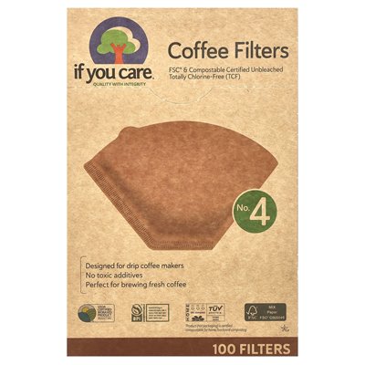 Jeśli Ci zależy, filtry do kawy, nr 4, 100 filtrów