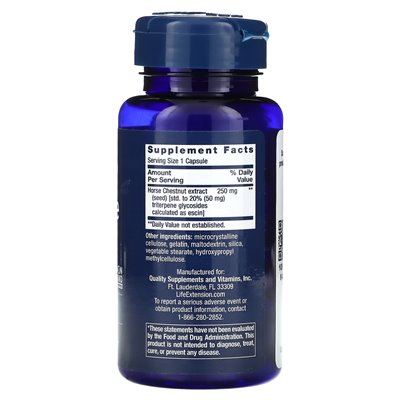 Life Extension, Venotone, standardisierte Rosskastanie, 60 Kapseln