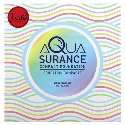 J.Cat Beauty, Aquasurance Compact Foundation, porcelana ACF100, 0,31 uncji (9 g) J.Cat Beauty, Aquasurance Compact Foundation, porcelana ACF100, 0,31 uncji (9 g)