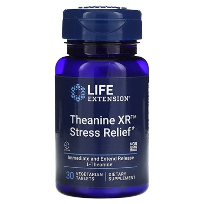 Life Extension, Stress Relief Theanine XR, 30 vegetarische Tabletten