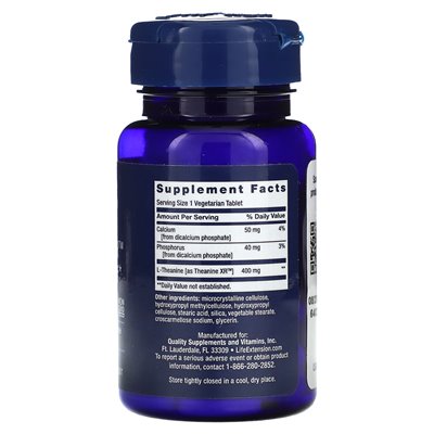 Life Extension, Stress Relief Theanine XR, 30 vegetarische Tabletten