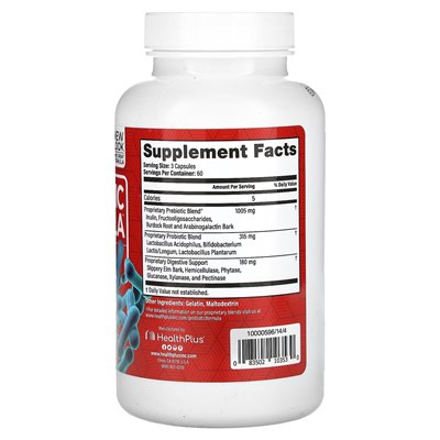 Health Plus, Präbiotische Formel, 180 Kapseln