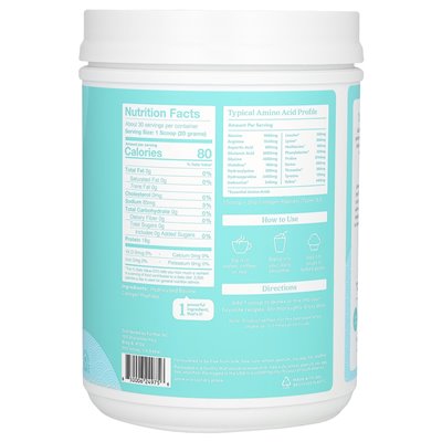 Dalsze pokarm, peptydy kolagenowe karmione trawą, niezmożone, 21,16 uncji (600 g)