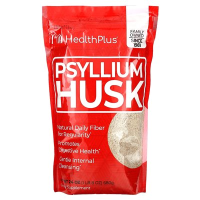 Health Plus, Psylium Husk, 24 oz (680 g) Health Plus, Psylium Husk, 24 oz (680 g)