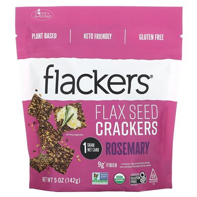 Flackers, Leinsamencracker, Rosmarin, 5 Unzen (142 g)