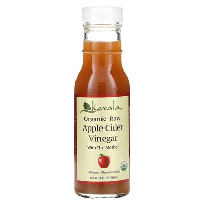 Kevala, Organiczny surowy ocet jabłkowy, z matką, 8 Fl Oz (236 ml)