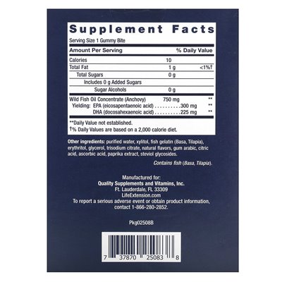 Rozszerzenie życia, gumowate kęsy olejku rybackie omega-3, owoce tropikalne, 36 gumowatości Rozszerzenie życia, gumowate kęsy olejku rybackie omega-3, owoce tropikalne, 36 gumowatości
