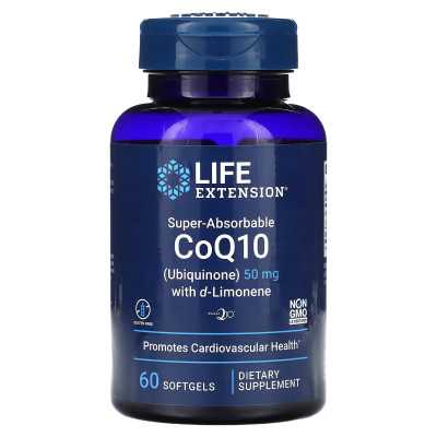 Rozszerzenie życia, super-absorbable COQ10 z D-Limonene, 50 mg, 60 miękkich Rozszerzenie życia, super-absorbable COQ10 z D-Limonene, 50 mg, 60 miękkich