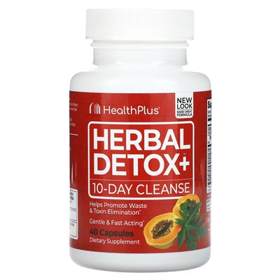 Health Plus, Kräuter-Detox+, 10-Tage-Reinigung, 40 Kapseln