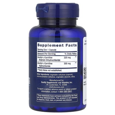 Life Extension, Acetyl L-Carnitine Arginate, 90 Capsules