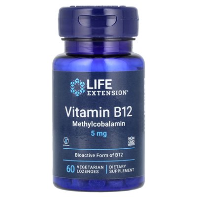 Life Extension, Vitamin B12 Methylcobalamin, 5 mg, 60 vegetarische Säugetiere
