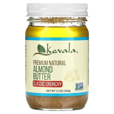 Kevala, masło migdałowe, klasyczny chrupiący, 12 uncji (340 g)