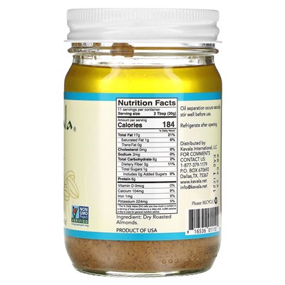 Kevala, masło migdałowe, klasyczny chrupiący, 12 uncji (340 g)