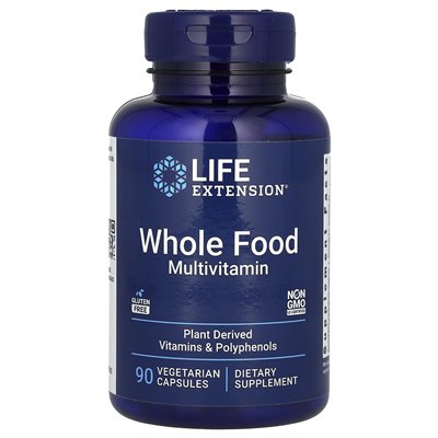 Rozszerzenie życia, multiwitamina Whole Food, 90 kapsułek wegetariańskich