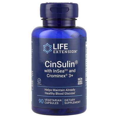 Life Extension, Kinsulin mit Insea2 und Crominex 3+, 90 vegetarische Kapseln