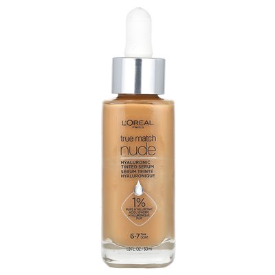 L'Oréal, True Match, Nude, getöntes Serum mit Hyaluron, 6-7 Tan, 1 fl oz (30 ml)