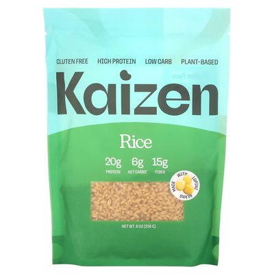 Kaizen, rice, gluten-free, high protein, low carb, plant-based, 8 oz (226 g)