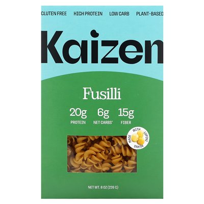 Kaizen, Fusilli, Gluten Free, High Protein, Low Carb, Plant Based, 8 oz (226 g)