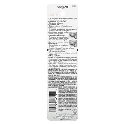 L'Oréal, Infalible, Never Fail ™, Mechanischer Eyeliner, Original, 581 Schwarzbraun, 0,008 uncji (240 mg)