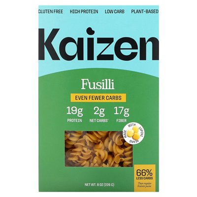Kaizen, Fusilli, glutenfrei, proteinreich, kohlenhydratarm, pflanzlich, 8 oz (226 g)