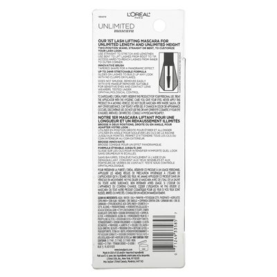 L'Oréal, Unlimited Length & Lift Mascara, 235 Blackest Black, 7 ml (0,24 fl. oz.)