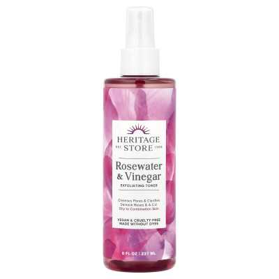 Heritage Store, Rosewater & Vinegar, Exfoliating Toner, 8 Fl Oz (237 ml)