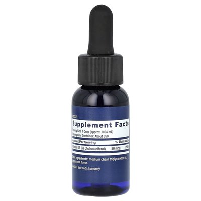 Life Extension Liquid Vitamin D3, Mint, 1 Fl Oz (29.57 ml)