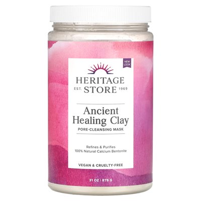 Heritage Store, Ancient Healing Clay, Pore Cleansing Beauty Mask, 31 uncji (879 g) Heritage Store, Ancient Healing Clay, Pore Cleansing Beauty Mask, 31 uncji (879 g)