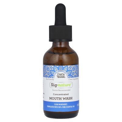 Gurunanda, sig-natura, skoncentrowane pranie jamy ustnej, dzika mięta, 2 fl oz (59 ml)