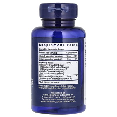 Life Extension, Grape Extract, 100mg, 60 Vegetarian Capsules