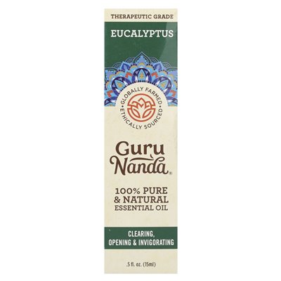 Gurunanda, 100% czysty i naturalny olejek eteryczny, eukaliptus, 0,5 fl oz (15 ml) Gurunanda, 100% czysty i naturalny olejek eteryczny, eukaliptus, 0,5 fl oz (15 ml)