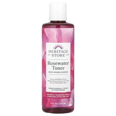 Heritage Store, Rosewater Toner, 8 Fl Oz (237 ml)