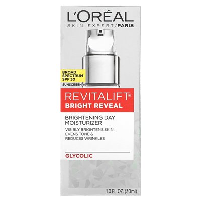 L'Oréal, Revitalift Bright Repext, Brightening Day Kilakator, SPF 30, 1 Fl Oz (30 ml)