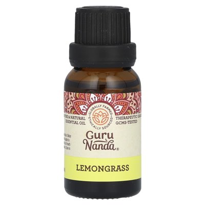 Gurunanda, 100% czysty i naturalny olejek eteryczny, trawa cytrynowa, 0,5 fl oz (15 ml)