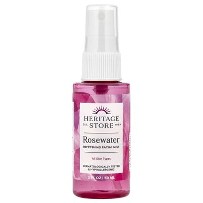 Heritage Store, Rosenwasser, erfrischendes Gesichtsspray, 2 fl oz (59 ml)