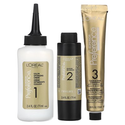 L'Oréal, Superior Preference, Luminous, Fade-Defying Color, 5 Medium Brown, 1 Application L'Oréal, Superior Preference, Luminous, Fade-Defying Color, 5 Medium Brown, 1 Application