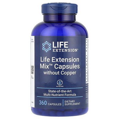 Life Extension, COPSULES MIX ™ Kupferfrei, 360 Kapseln