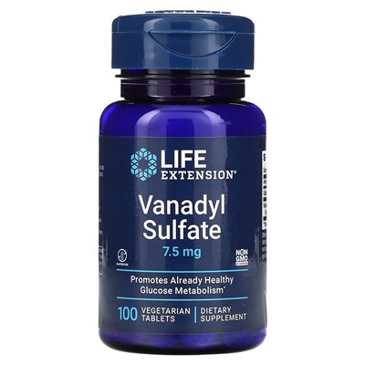 Life Extension, Vanadyl Sulfate, 7.5mg, 100 Vegetarian Tablets