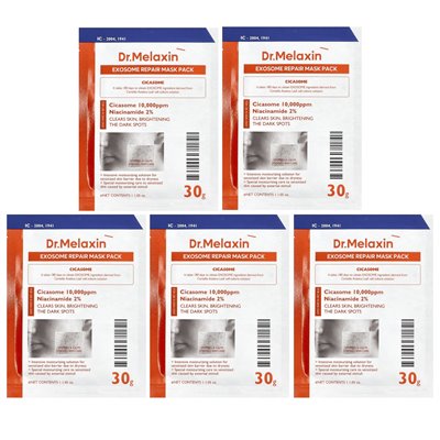 Dr.Melaxin, Exosome Repair Beauty Mask Pack, 5 arkuszy, 1,05 uncji (30 g) każdy Dr.Melaxin, Exosome Repair Beauty Mask Pack, 5 arkuszy, 1,05 uncji (30 g) każdy