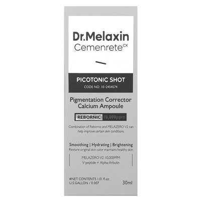 Dr.Melaxin, Cemenrete, Picotonic Strzał Pigmentacja Współpraca wapnia, 1,01 Fl Oz (30 ml)