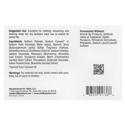 Mild z Natury, surowe mydło z masłem Shea, 5 uncji (141 g)